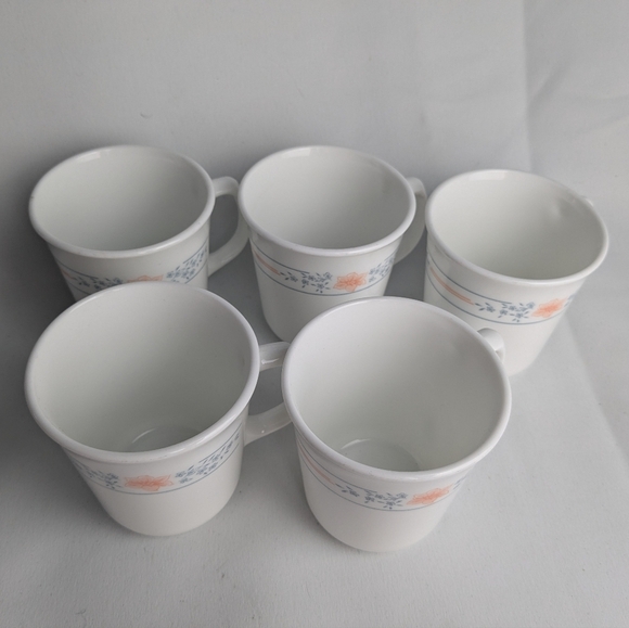 BUNDLE Of 5 Corelle Dinning Apricot Grove Coffee Mug CORNINGWARE USA Vintage 90 - Picture 2 of 8